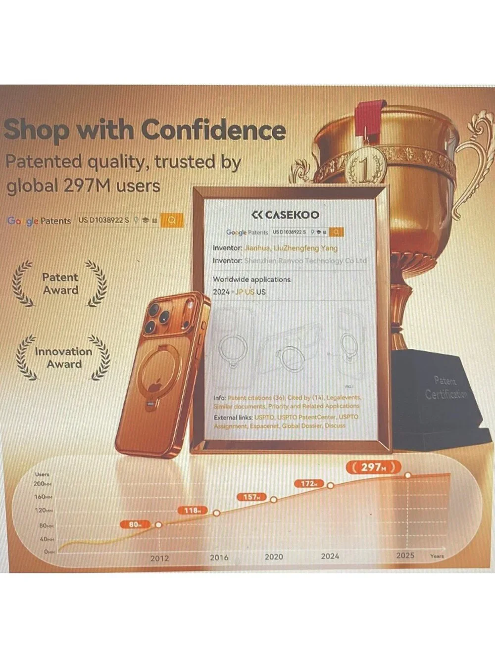 Casekoo Case for iPhone 17 Pro Max Orange